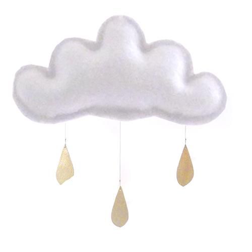 Spring Cloud mobile (light grey) by The Butter Flying