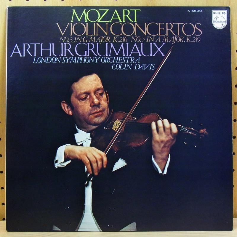 MOZART VIOLIN CONCERTO NO 3 NO 5 ARTHUR GRUMIAUX COLIN DAVIS