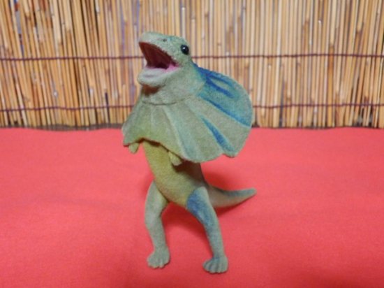 エリマキトカゲ ソフビ人形 フロッキー加工 宝の森 レトロ雑貨 フィギュア 玩具のリサイクルショップ