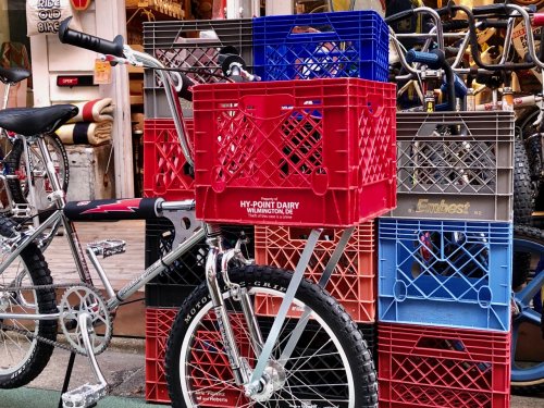 milk crate bike basket