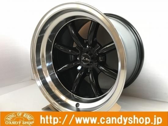 新品 旧車用8本スポーク 15インチ超深リム10 5j 32 艶消ブラック4穴114 3 Big Rims Candy Shop