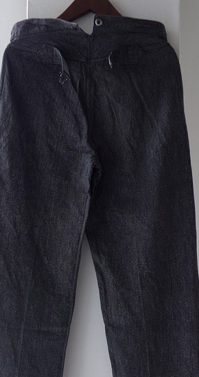 1940s Vintage French Work Pant Heavy Chambray Black ヴィンテージ黒シャンフレンチワーク
