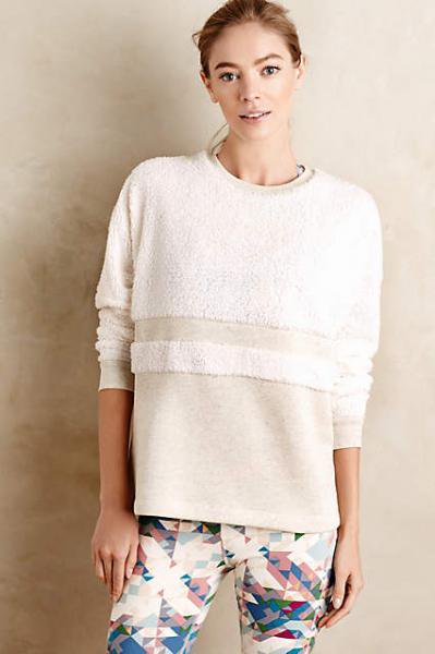 ivory sherpa pullover