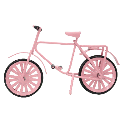 ピンクの自転車 Billy ビリーの手作りドールハウスキット