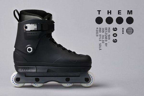 THEM 909 BK/GY Comp - SVW for aggressive Inline skate