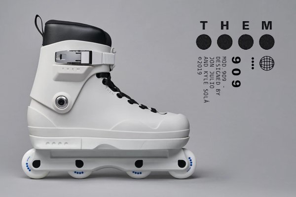 THEM 909 WH Comp (フレームグレー) - SVW for aggressive Inline skate