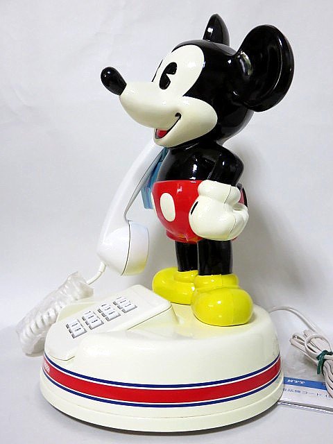 M* ミッキーマウス 電話機 神田通信工業株式会社 DK-64IP ボタン式 