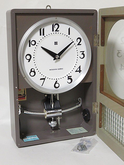 シャビービンテージインテリア 昭和レトロ掛時計 昔のナショナル