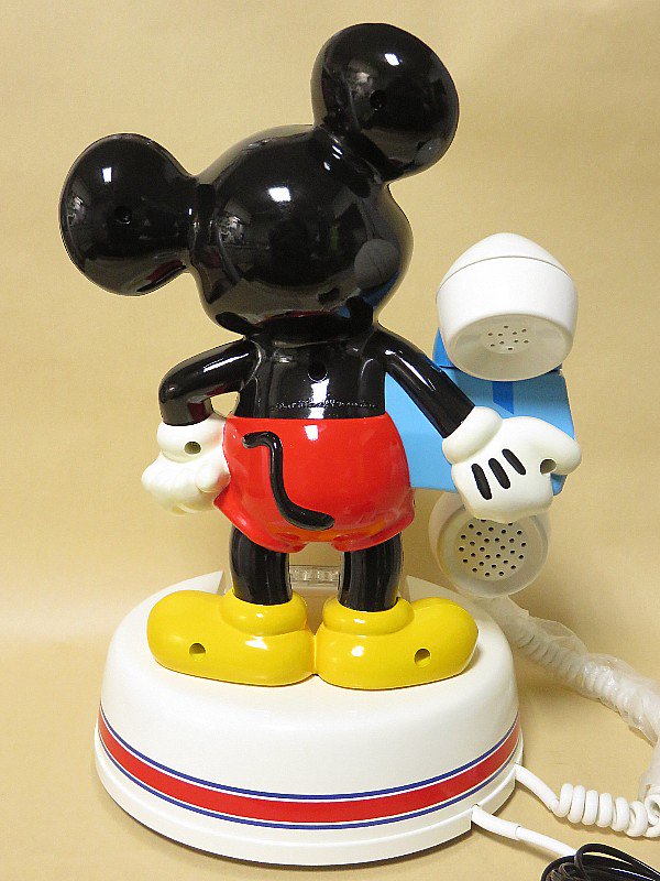 昭和レトロ　神田通信 ミッキーマウス ダイヤル式 電話機 ヴィンテージ アンティーク品 ディスプレイ