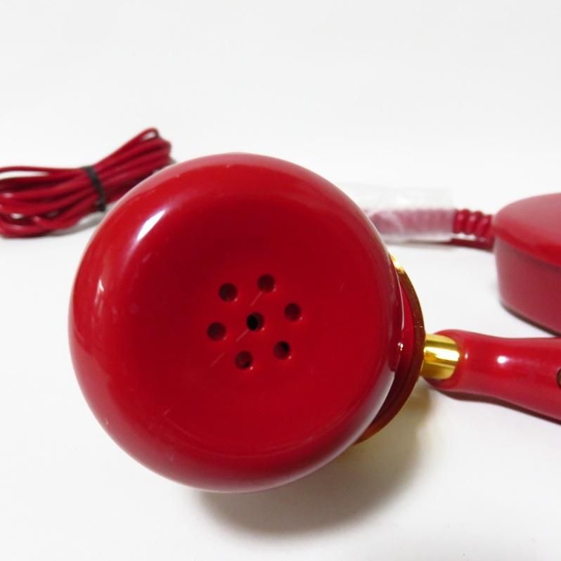 ☆昭和レトロ☆田村電機 赤電話 エレガンス インテリア ダイヤル式 ジャンク 昔の電話が欲しいという方へ。赤電話プッシュ式ダイヤル回線モデル田村