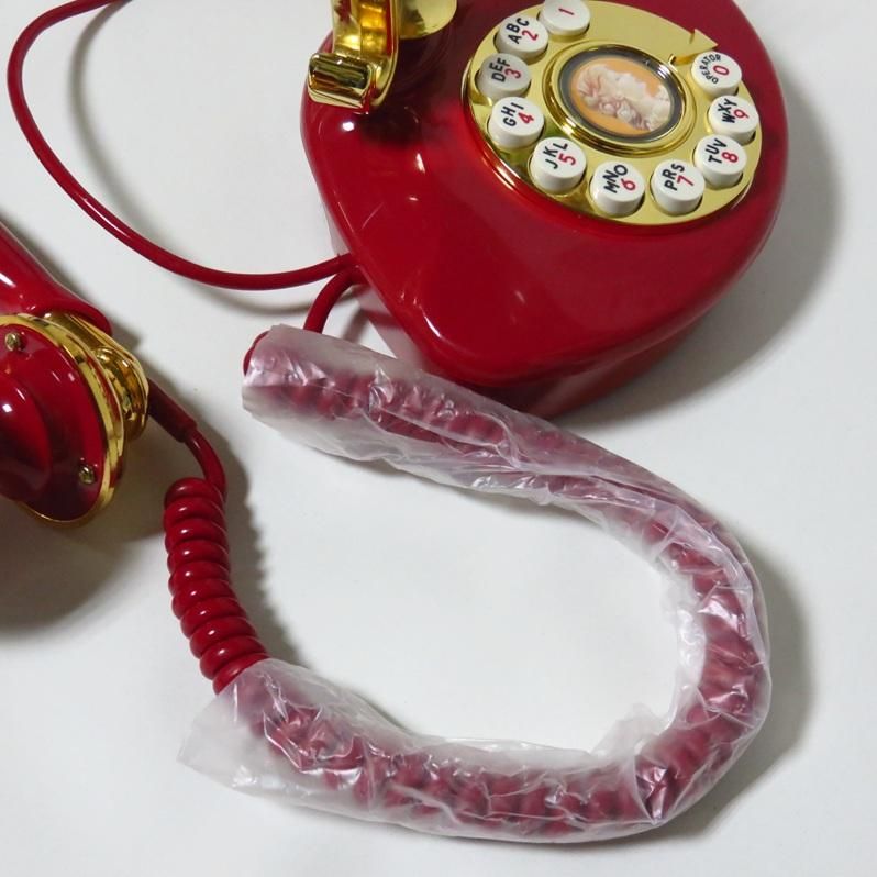 パラパラ時計　株式会社田村電機製作所　作動品　【昭和レトロ】 昔の電話が欲しいという方へ。赤電話プッシュ式ダイヤル回線