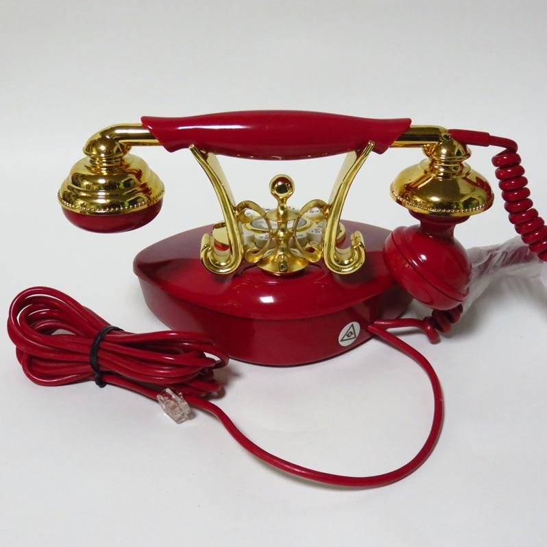 ☆昭和レトロ☆田村電機 赤電話 エレガンス インテリア ダイヤル式 ジャンク 田村電機製作所☆赤電話 アンティーク レトロ 昭和 （ 電話機）の買取
