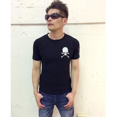 村田将五モデル＞七代目武装戦線 七代目ドクロ刺繍Tシャツ