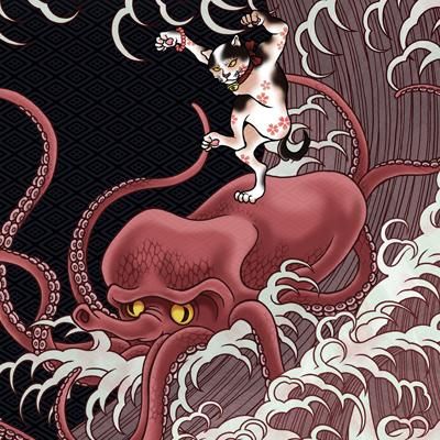 SALE！50％OFF】【在庫限り】雅趣童 蛸サーフ（黒