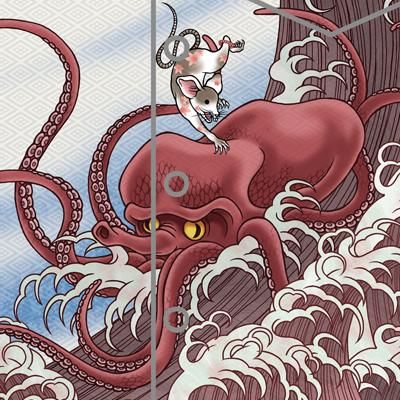 ブランドバッグ通販サイト 予約・受注生産】【送料無料】雅趣童 蛸サーフ（白）アロハシャツ その他