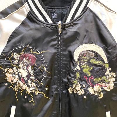 入荷】華鳥風月 風雷神 刺繍スカジャン