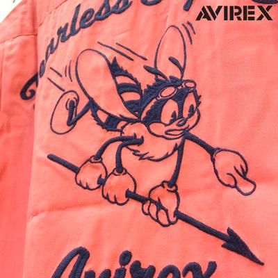 AVIREX ピンク ボウリングシャツ フィアレスフライヤーズ 新品未