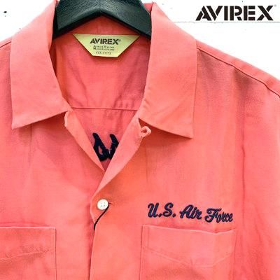 AVIREX ピンク ボウリングシャツ フィアレスフライヤーズ 新品未