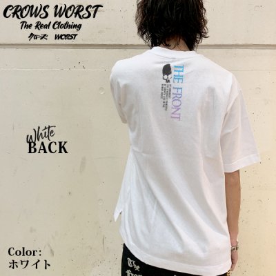 バックtfoa フロント ロゴ サイドスリット 天竺 デザイン Tシャツ