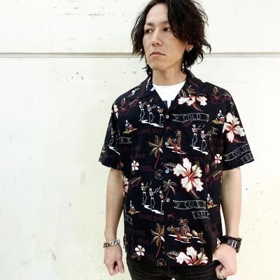 【schott】Random skull Hawaiian shirt SCHOTT RANDOM SKULL HAWAIIAN SHIRT | Backflow