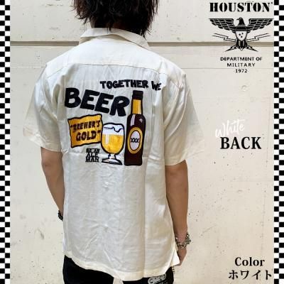 HOUSTON ビール柄 ボーリングシャツ／ヒューストン 刺繍 アロハシャツ 楽天市場】【送料無料】【HOUSTON ヒューストン】刺繍