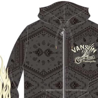 SALE！50％OFF】VANSON 裏毛F／Zパーカー
