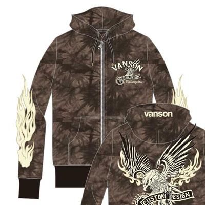 SALE！50％OFF】VANSON 裏毛F／Zパーカー
