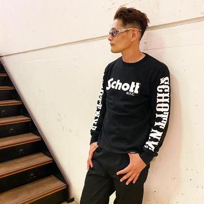 Schott】LONG SLEEVE T－SHIRT