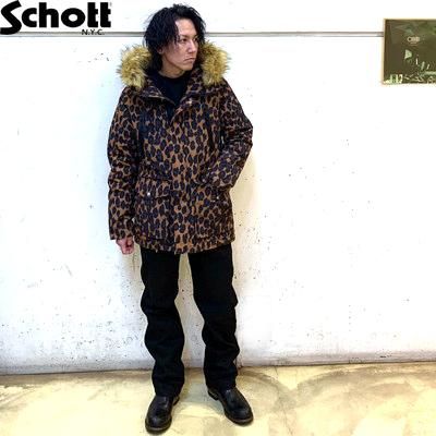 SCHOTT シュノーケルダウンパーカー ダウンジャケット レッド