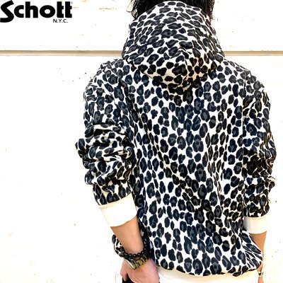 【Ｓｃｈｏｔｔ】レオパード　パターン　パーカー／ＳＣＨ－ＬＥＯＰＡＲＤ　ＰＡＴＴＥＲＮ　ＰＫ