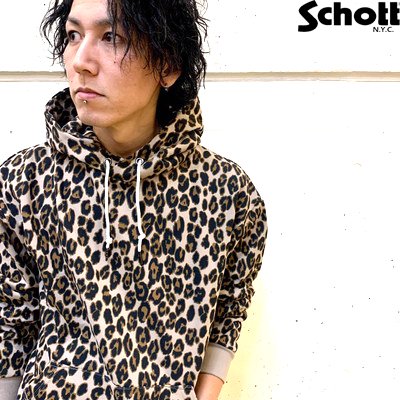 【Ｓｃｈｏｔｔ】レオパード　パターン　パーカー／ＳＣＨ－ＬＥＯＰＡＲＤ　ＰＡＴＴＥＲＮ　ＰＫ