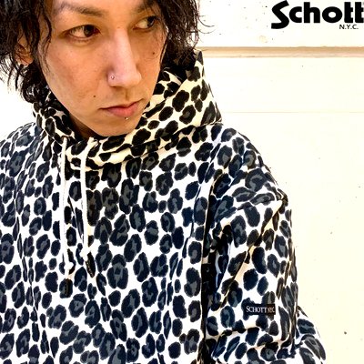 【Ｓｃｈｏｔｔ】レオパード　パターン　パーカー／ＳＣＨ－ＬＥＯＰＡＲＤ　ＰＡＴＴＥＲＮ　ＰＫ