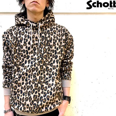 【Ｓｃｈｏｔｔ】レオパード　パターン　パーカー／ＳＣＨ－ＬＥＯＰＡＲＤ　ＰＡＴＴＥＲＮ　ＰＫ