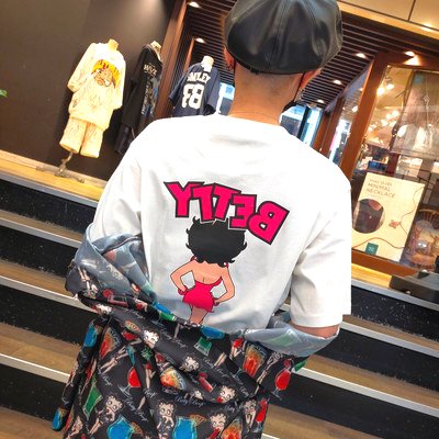 A BATHING APE × BETTY BOOP シャツワンピース ブルー