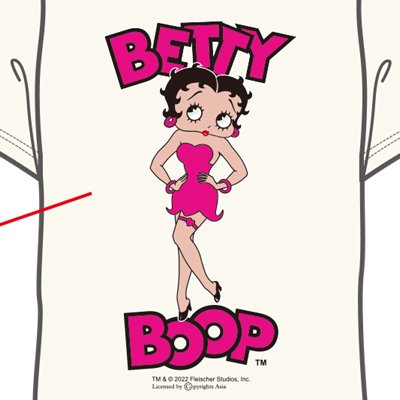 ＢＥＴＴＹ ＢＯＯＰ（ベティ・ブープ） 天竺「'９０ｓ復刻版／ＮＥＯＮ－ＢＥＴＴＹ」プリントＴシャツ