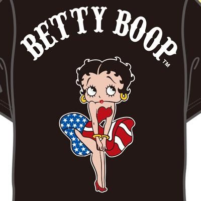 ＢＥＴＴＹ　ＢＯＯＰ（ベティ・ブープ）　天竺「ＡＭＥＲＩＣＡＮ　ＤＲＥＳＳ／ＢＥＴＴＹ」刺繍Ｔシャツ