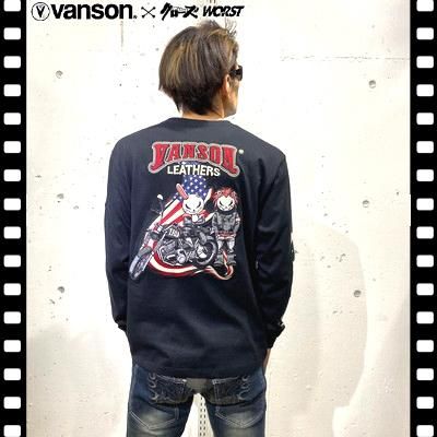 Vanson Rough Riders ポロシャツ XXL ブラック nvsl-2302-3.jpg