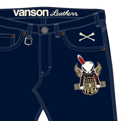 【送料無料】クローズＷＯＲＳＴ×ＶＡＮＳＯＮ　クロス＆ウィング　ダブルデスラビット　デニムパンツ