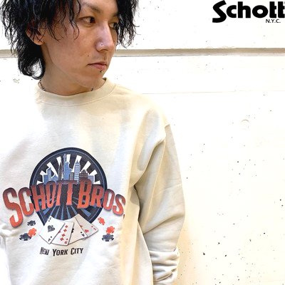 【Ｓｃｈｏｔｔ】「Ｓｃｈｏｔｔ　ＣＡＲＤ」プリント　スウェットシャツ