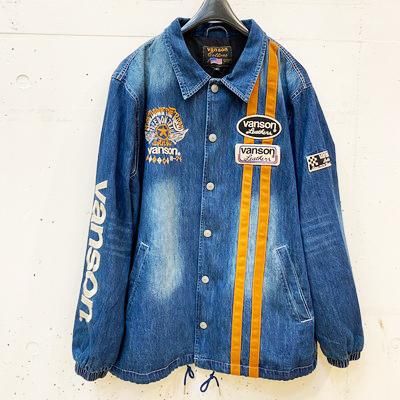 送料無料】VANSON デニム コーチジャケット
