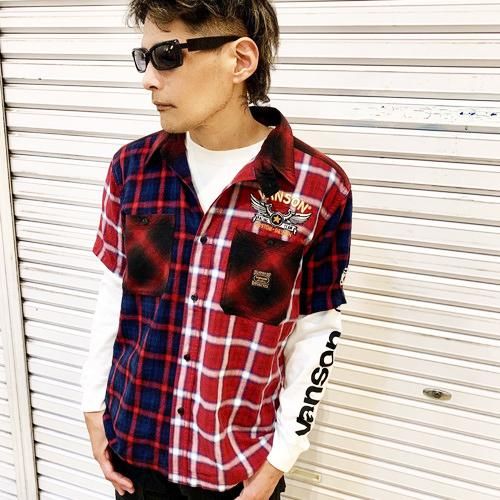 爆売り！ 入荷・送料無料】ＶＡＮＳＯＮ マルチカラーチェック半袖シャツ トップス