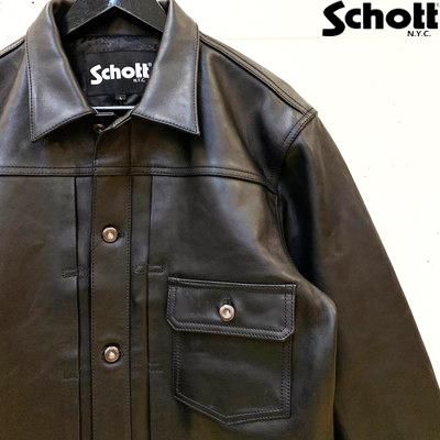 【送料無料】【Ｓｃｈｏｔｔ】ＳＨＥＥＰ　ＬＥＡＴＨＥＲ　１ｓｔ　ＴＲＡＣＫＥＲ　ＪＫＴ／シープレザー　トラッカージャケット