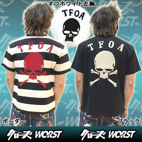 クローズ＆ＷＯＲＳＴ　T.F.O.A七代目武装戦線ドクロ刺繍Tシャツ