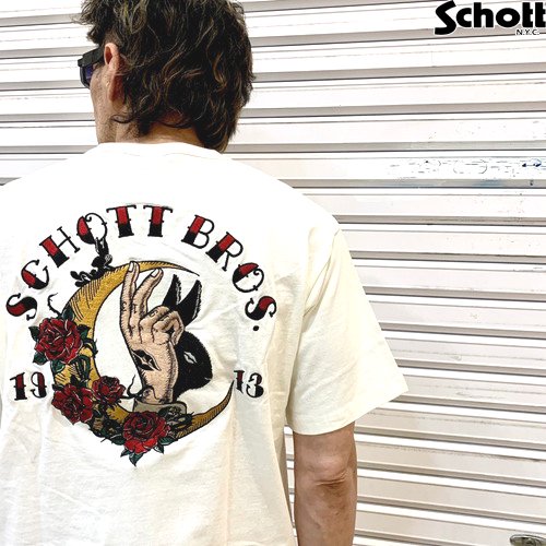 Schott/ スベーニア刺繍 tシャツ