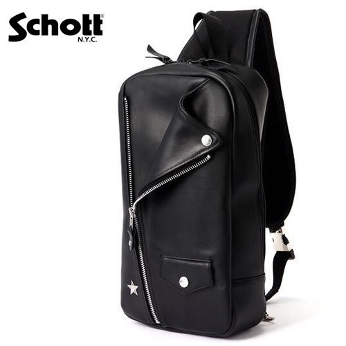 【送料無料】【Ｓｃｈｏｔｔ】ＲＩＤＥＲＳ　ＳＬＩＮＧ　ＢＡＧ／ライダース スリングバッグ