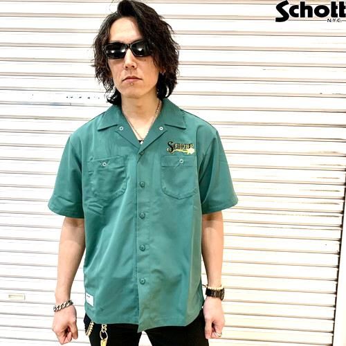 【送料無料】【Ｓｃｈｏｔｔ】ＴＣ　ＷＯＲＫ　ＳＨＩＲＴ　’ＲＯＳＥ　ＥＭＢＲＯＩＤＥＲＥＤ’／刺繍　ＴＣワークシャツ　’ローズ’