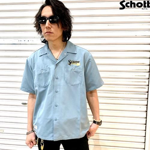 【送料無料】【Ｓｃｈｏｔｔ】ＴＣ　ＷＯＲＫ　ＳＨＩＲＴ　’ＲＯＳＥ　ＥＭＢＲＯＩＤＥＲＥＤ’／刺繍　ＴＣワークシャツ　’ローズ’