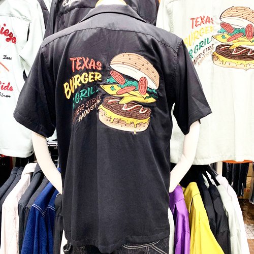 HOUSTON ボーリングシャツ(バーガー) 買い半額 シャツ