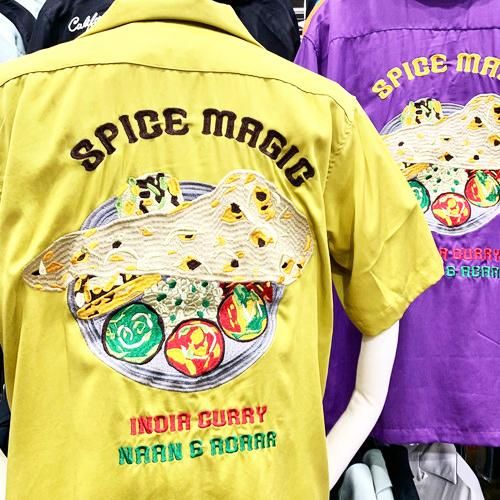 【HOUSTON(ヒューストン)】 ボーリングシャツ(カレー) 【HOUSTON(ヒューストン)】 ボーリングシャツ(カレー)