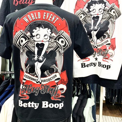 ＢＥＴＴＹ　ＢＯＯＰ×ＦＬＡＧ　ＳＴＡＦＦ　ピストンベティＴシャツ